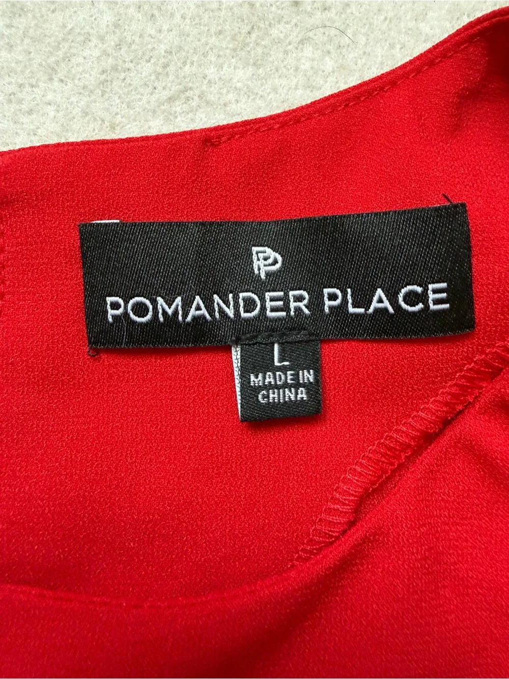 NWOT Pomander Place Carlota Peplum Blouse Top Size L